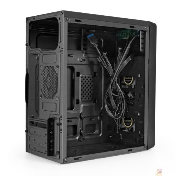 Корпуса Exegate EX296979RUS Корпус Minitower ExeGate mEVO-7803 (mATX, без БП, 2*USB+1*USB3.0, HD аудио, черный, 2 вент. 12см с RGB подсветкой)-2