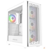 Корпус Powercase ByteFlow White, Tempered Glass, 4x 120mm ARGB fans, ARGB HUB, белый, ATX (CBFW-A4)