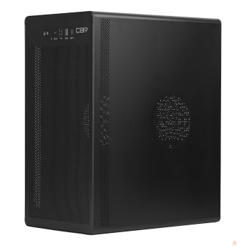 Корпус CBR Корпус mATX Minitower V285, без БП, 1*USB 3.0 Type-C, 1*USB 3.0, 1*USB 2.0, HD Audio+Mic, кабель питания 1.2м, Black PCC-MATX-V285-WPSU