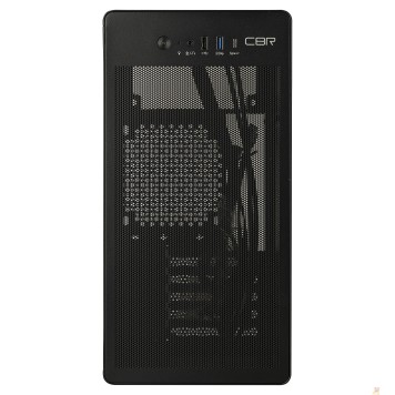 Корпус CBR Корпус mATX Minitower V285, без БП, 1*USB 3.0 Type-C, 1*USB 3.0, 1*USB 2.0, HD Audio+Mic, кабель питания 1.2м, Black PCC-MATX-V285-WPSU-2