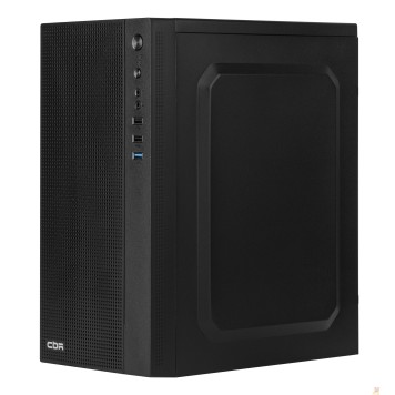 Корпус CBR Корпус mATX Minitower MX12, c БП PSU-ATX500-12EC (500W/120mm), 1*USB 3.0, 2*USB 2.0, HD Audio+Mic, Black PCC-MATX-MX12-500W