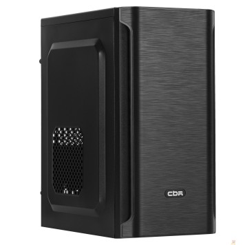 Корпус CBR Корпус mATX Minitower MX10, c БП PSU-ATX450-12EC (450W/120mm), 2*USB 2.0, HD Audio+Mic, Black PCC-MATX-MX10-450W