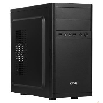 Корпус CBR Корпус mATX Minitower RD873, без БП, 2*USB 2.0, HD Audio+Mic, кабель питания 1.2м, Black PCC-MATX-RD873-WPSU