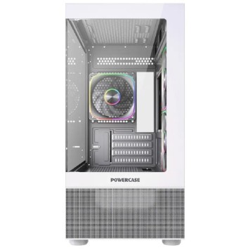 Корпус Powercase Корпус Vision Micro M2 ARGB, Tempered Glass, 3x 120mm ARGB PWM Fan, белый, mATX  (CVMWM2-A3)-1