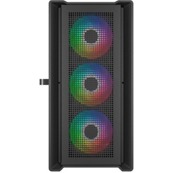 Корпус Powercase Alisio Micro X4B V2, Tempered Glass, 4х 120mm ARGB fans, ARGB HUB, чёрный, mATX  (CAMCXB-A4)-1