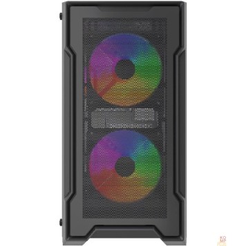 Корпус Powercase Корпус Mistral Micro X3B ARGB, Tempered Glass, 3x 120mm ARGB PWM Fan, чёрный, mATX  (CMMXB-A3)-1