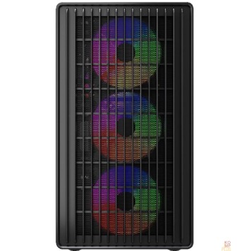 Корпус Powercase Корпус Mistral Micro C4B ARGB, Tempered Glass, 4x 120mm ARGB PWM Fan, чёрный, mATX  (CMMCB-A4)-1