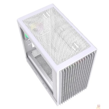 Корпус Powercase Корпус Mistral Micro C4W ARGB, Tempered Glass, 4x 120mm ARGB PWM Fan, белый, mATX  (CMMCW-A4)-1