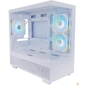 Корпус 1STPLAYER MIKU Mi5 ARGB White / mATX / 3x120mm ARGB fans / Mi5-WH-2FC7R-W-1FC7-W