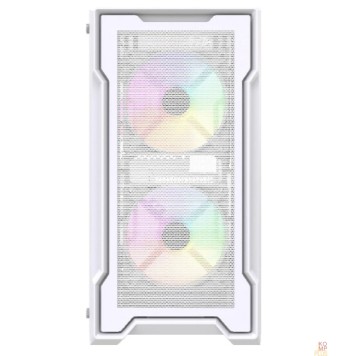 Корпус Powercase Mistral Micro X3W ARGB, Tempered Glass, 3x 120mm ARGB PWM Fan, белый, mATX  (CMMXW-A3)-1
