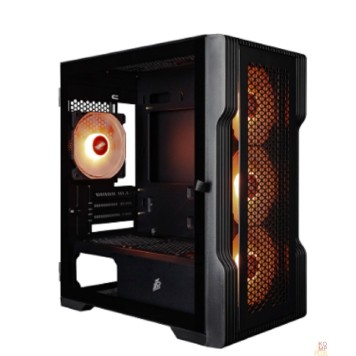 Корпус 1STPLAYER TRILOBITE T3 ARGB Black / mATX / 4x120mm ARGB fans / T3-BK-4F7