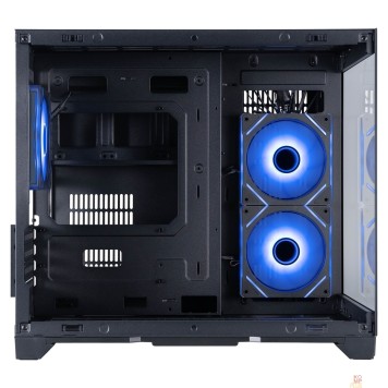 Корпус 1STPLAYER MEGAVIEW MV6-TP ARGB Black / mATX / 3x120mm ARGB fans / MV6-TP-BK-2FC7R-1FC7-2