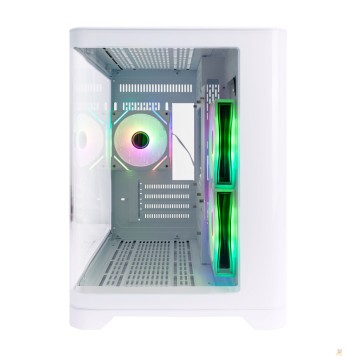 Корпус 1STPLAYER UVIEW UV5 ARGB White / mATX / 3x120mm ARGB fans / UV5-WH-2FC7R-W-1FC7-W-1