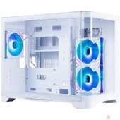 Корпус 1STPLAYER UVIEW UV6 ARGB White / mATX / 3x120mm ARGB fans / UV6-WH-2FC7R-W-1FC7-W