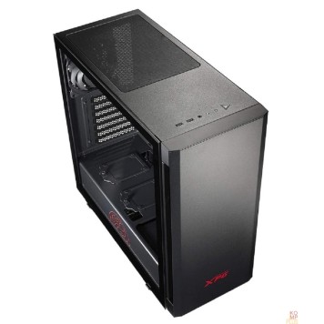 корпус XPG INVADER BLACK (INVADER-BKCWW) (Midi-Tower, черный, TG, 120mm fan*2)-1