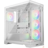 корпус XPG INVADER X WHITE (INVADERXMT-WHCWW) Mid-Tower Gaming ATX PC Case with Panoramic View, Tempered Glass Panels, and RGB Lighting Black