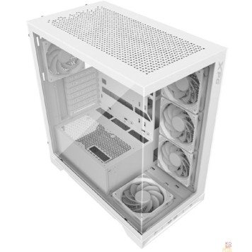 корпус XPG INVADER X WHITE (INVADERXMT-WHCWW) Mid-Tower Gaming ATX PC Case with Panoramic View, Tempered Glass Panels, and RGB Lighting Black-1