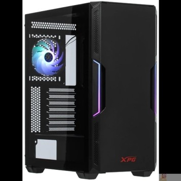 корпус XPG STARKER BLACK (STARKER-BKCWW) (Midi-Tower, черный, TG, 120mm ARGB fan + 120mm fan)-1