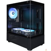 Корпус 1STPLAYER MIKU Mi2-A ARGB Black / mATX / 3x120mm ARGB fans / Mi2-A-BK-2FC7R-1FC7
