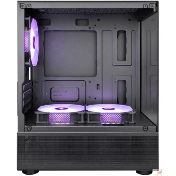 Корпус 1STPLAYER MIKU Mi2-A ARGB Black / mATX / 3x120mm ARGB fans / Mi2-A-BK-2FC7R-1FC7-2