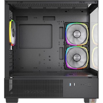 Корпус Powercase Vision Micro M3B, Tempered Glass, 3x 120mm ARGB PWM Fan, чёрный, mATX  (CVMMB-A3)-2