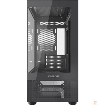 Корпус Powercase Vision Micro M2, Tempered Glass, чёрный, mATX  (CVMBM2-L0)