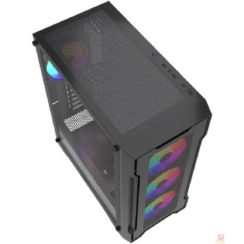 Корпус Powercase Mistral X4B, Tempered Glass, 4x 120mm FRGB Fans, чёрный, ATX  (CMXB-L4)-1