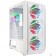 корпус Ginzzu GL 390 боковая дверца закаленное стекло на петлях на магнитах, controller CRC10, 4* 12R6W FAN 12CM RGB Белый