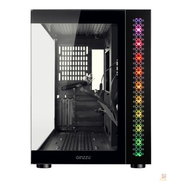 корпус Ginzzu V501 закаленное стекло 1*USB 3.0,1*USB 2.0, AU ATX-2