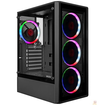 корпус Ginzzu CL325 ATX FAN 4*RR4 FRGB передняя панель Стекло