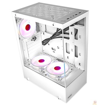 корпус Ginzzu CL310 ATX FAN 3*12LD4 FRGB передняя панель Стекло Белый-1