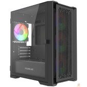 Корпус Powercase ByteFlow Micro Black LE, Tempered Glass, 4х 120mm ARGB PWM fans, чёрный, mATX без встроенного хаба (CAMBFB-A4-LE)
