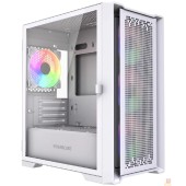 Корпус Powercase ByteFlow Micro White LE, Tempered Glass, 4х 120mm ARGB PWM fans, белый, mATX без встроенного хаба (CAMBFW-A4-LE)