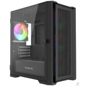 Корпус Powercase Alisio Micro X4B V2 LE, Tempered Glass, 4х 120mm ARGB PWM fans, чёрный, mATX без встроенного хаба (CAMCXB-A4-LE)