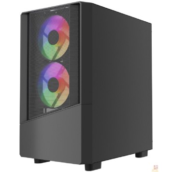 Корпус Powercase Корпус Mistral Micro A15B, Tempered Glass, 3x120mm FRGB fan, чёрный, mATX  (CMMA15B-L3)-2