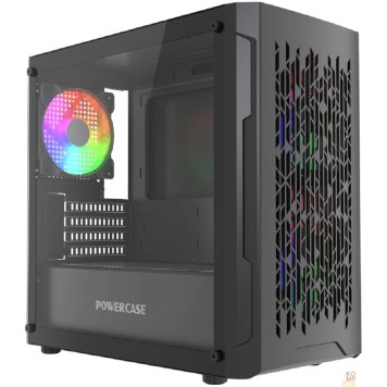 Корпус Powercase Mistral Micro D3B ARGB V2, Tempered Glass, 2x 140mm ARGB PWM+1x 120mm ARGB PWM, чёрный, mATX  (CMMDB-A3-V2)