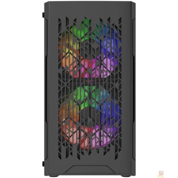 Корпус Powercase Mistral Micro D3B ARGB V2, Tempered Glass, 2x 140mm ARGB PWM+1x 120mm ARGB PWM, чёрный, mATX  (CMMDB-A3-V2)-1