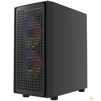 Корпус Powercase Mistral Micro EM20, Tempered Glass, 2x140mm + 1x120mm FRGB fan, чёрный, mATX  (CMMEM20B-L3)-2