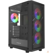 Корпус Powercase Mistral EA21, Tempered Glass, 4x 120mm FRGB Fan, чёрный, ATX  (CMAEA21-L4)