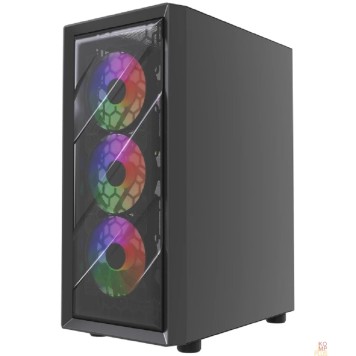 Корпус Powercase Mistral EA21, Tempered Glass, 4x 120mm FRGB Fan, чёрный, ATX  (CMAEA21-L4)-2