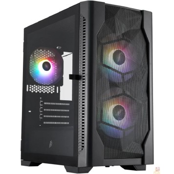 Корпус 1STPLAYER Корпус DK D4-M FRGB Black / mATX / 2x140mm & 1x120mm FRGB fans / D4-M-BK-2F1P-1F1
