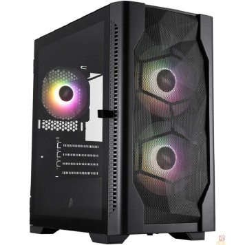 Корпус 1STPLAYER Корпус DK D4-M ARGB Black / mATX / 2x140mm & 1x120mm ARGB fans / D4-M-BK-2F7-14-1F7