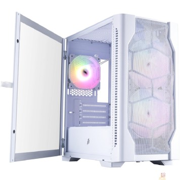 Корпус 1STPLAYER Корпус DK D4-M ARGB White / mATX / 2x140mm & 1x120mm ARGB fans / D4-M-WH-2F7-14-W-1F7-W-1