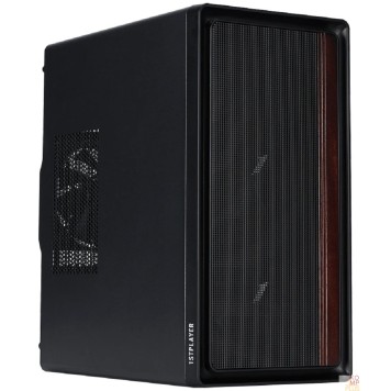 Корпус 1STPLAYER Корпус WD1 Black / mATX / 3x120mm fans / WD1-BK-3F