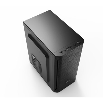 Корпус CBR Корпус mATX Minitower MX10, c БП 450W PSU-ATX450-08EC (450W/80mm), 2*USB 2.0, HD Audio+Mic, Black PCC-MATX-MX10-450W2-2