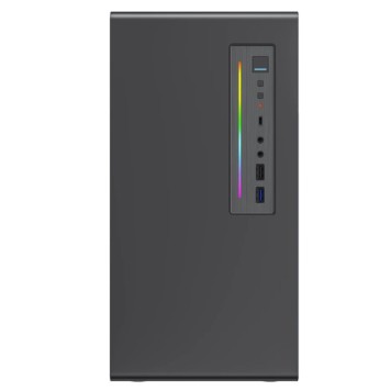 Корпус Foxline FL-728TG-U3C mATX, TG, 1xUSB3.0+1xUSB2.0+1xType-C(USB2.0)+1xARGB strip on front, Black-1