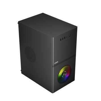 Корпус CBR Корпус mATX Minitower V867, без БП, 1*USB 3.0, 2*USB 2.0, HD Audio+Mic, Rainbow Fan, Black PCC-MATX-V867-WPSU-2