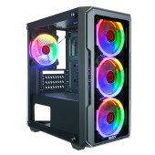 корпус Ginzzu CL690 mATX FAN 4*12FRGB