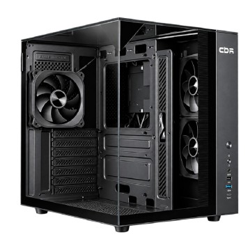 Корпус CBR Корпус ATX Cube X810BK, без БП, 1*USB Type-C, 1*USB 3.0, 1*USB 2.0, HD Audio+Mic, 3*fans, Black PCC-ATX-X810BK-WPSU
