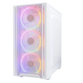 корпус Ginzzu CL640 mATX FAN 4*12FRGB  передняя панель Сетка Белый-1